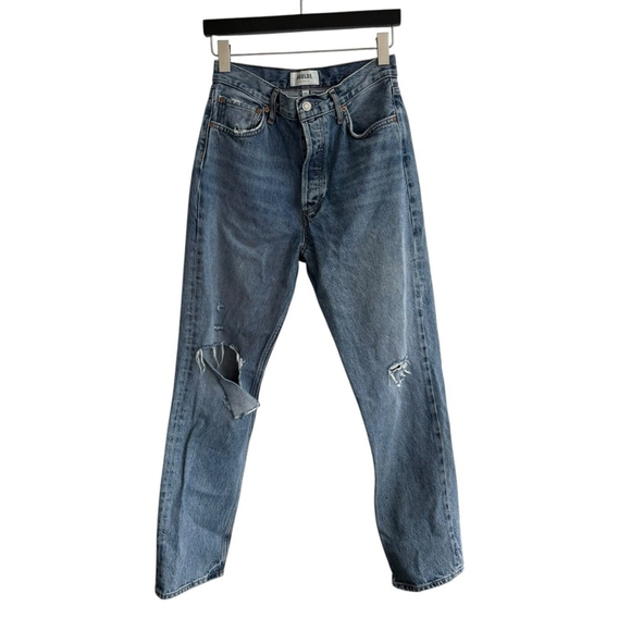 AGOLDE 90's Pinch Waist Distressed Jean Sz 27 - Picture 4 of 13